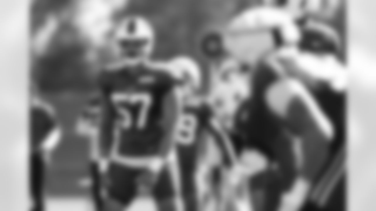 A.J. Epenesa (57). Buffalo Bills Training Camp, August 27, 2025 at Buffalo Bills Training Facility.
