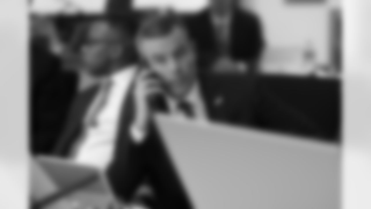 Brandon Beane. Scenes from the Buffalo Bills draft room during Round 1 of the 2025 NFL Draft at the Buffalo Bills Training Center on April 24, 2025.