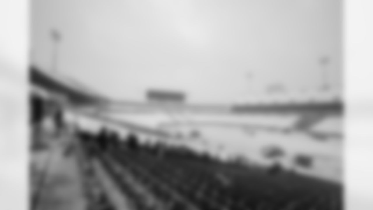 Snow removal at Highmark Stadium in preparation for a Divisional Round matchup against the Kansas City Chiefs, January 19, 2024.