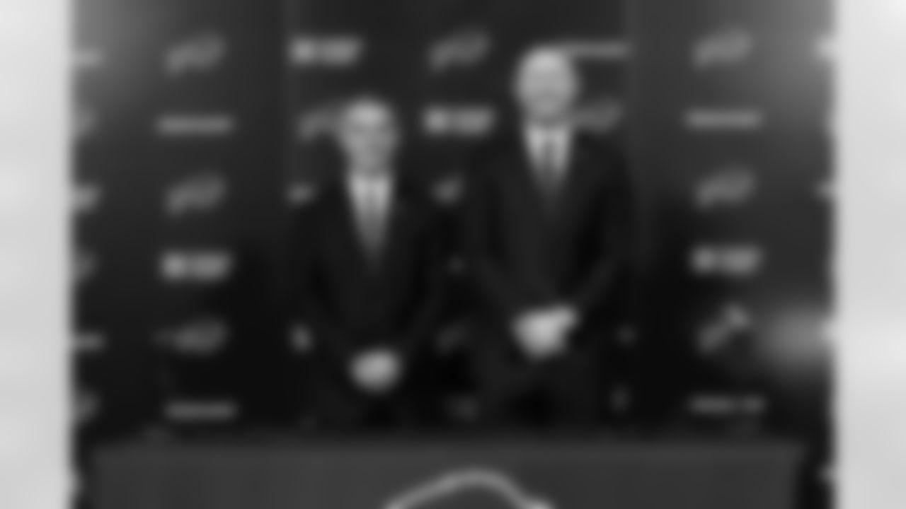 Joe Brady's Head Coach Introduction, January 29, 2026 at Buffalo Bills Training Center.