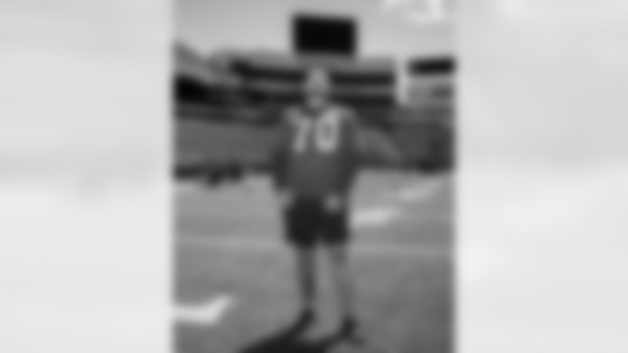 Alec Anderson (70). Buffalo Bills and Wegmans Play 60, May 16, 2025 at Highmark Stadium.