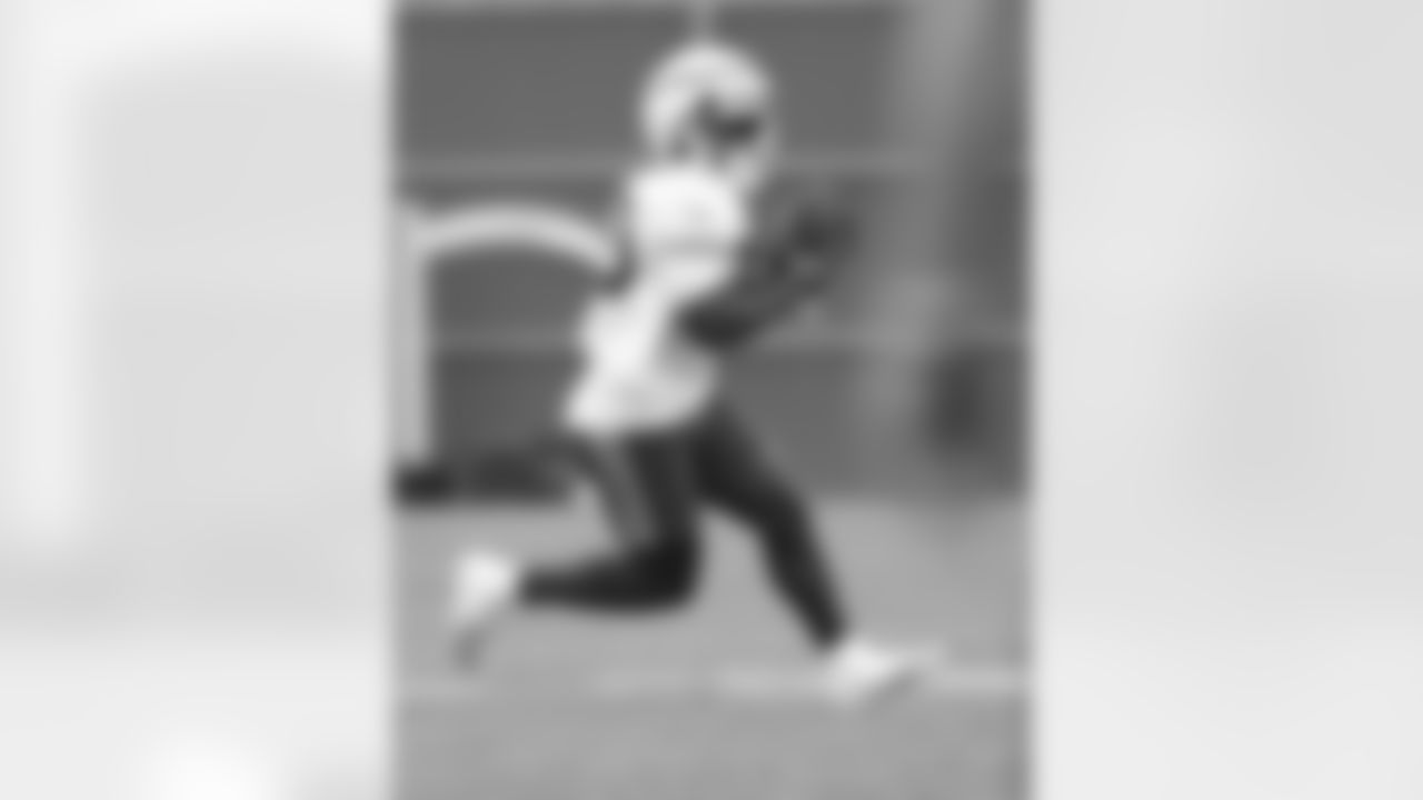 Frank Gore Jr (20). Buffalo Bills Training Camp, August 20, 2025 at Buffalo Bills Training Facility.