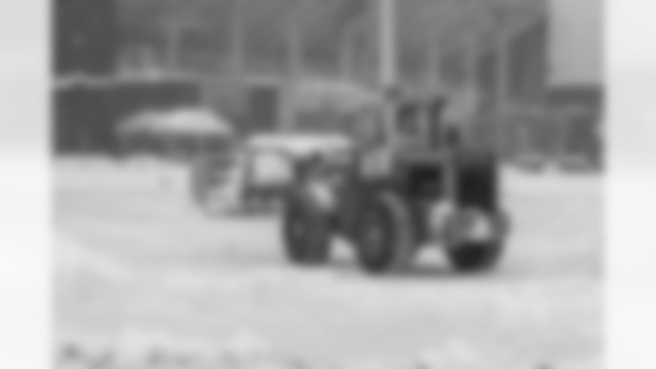 Snow removal at Highmark Stadium in preparation for a Divisional Round matchup against the Kansas City Chiefs, January 19, 2024.
