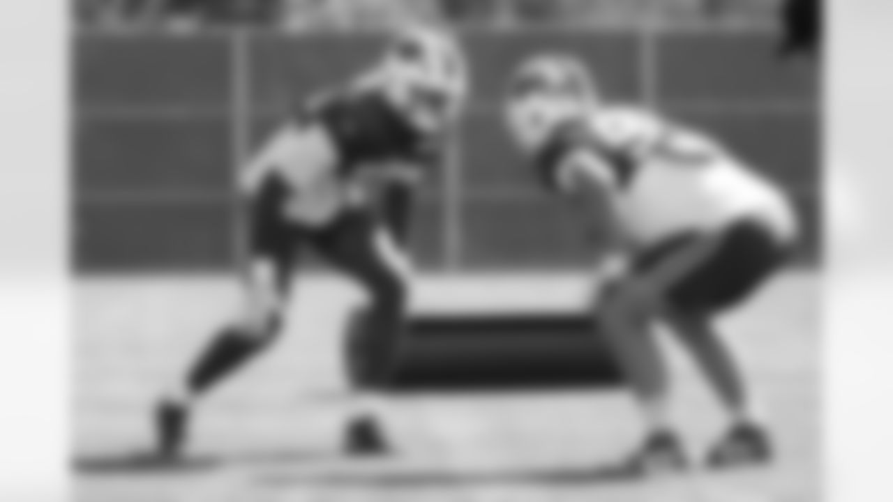 Greg Rousseau (50). Buffalo Bills Training Camp, August 27, 2025 at Buffalo Bills Training Facility.
