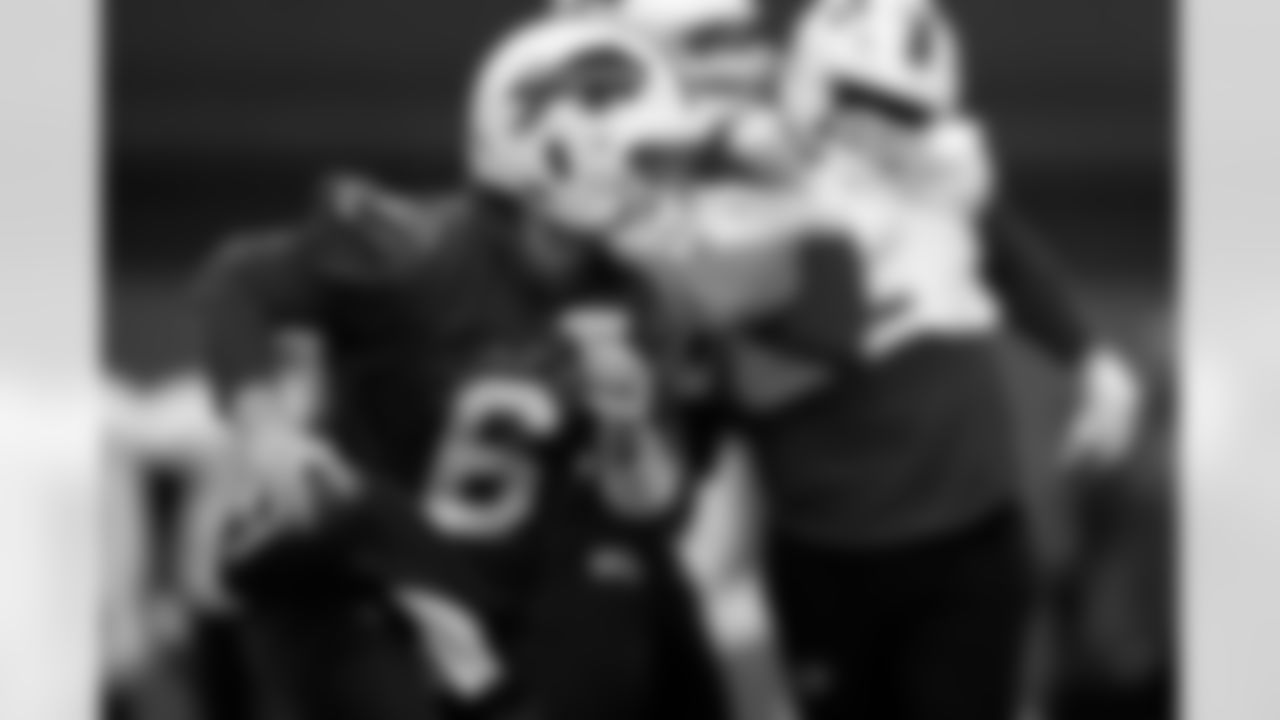 Shane Buechele (6). Buffalo Bills Week 14 Practice, December 04, 2025 at Buffalo Bills Training Center.