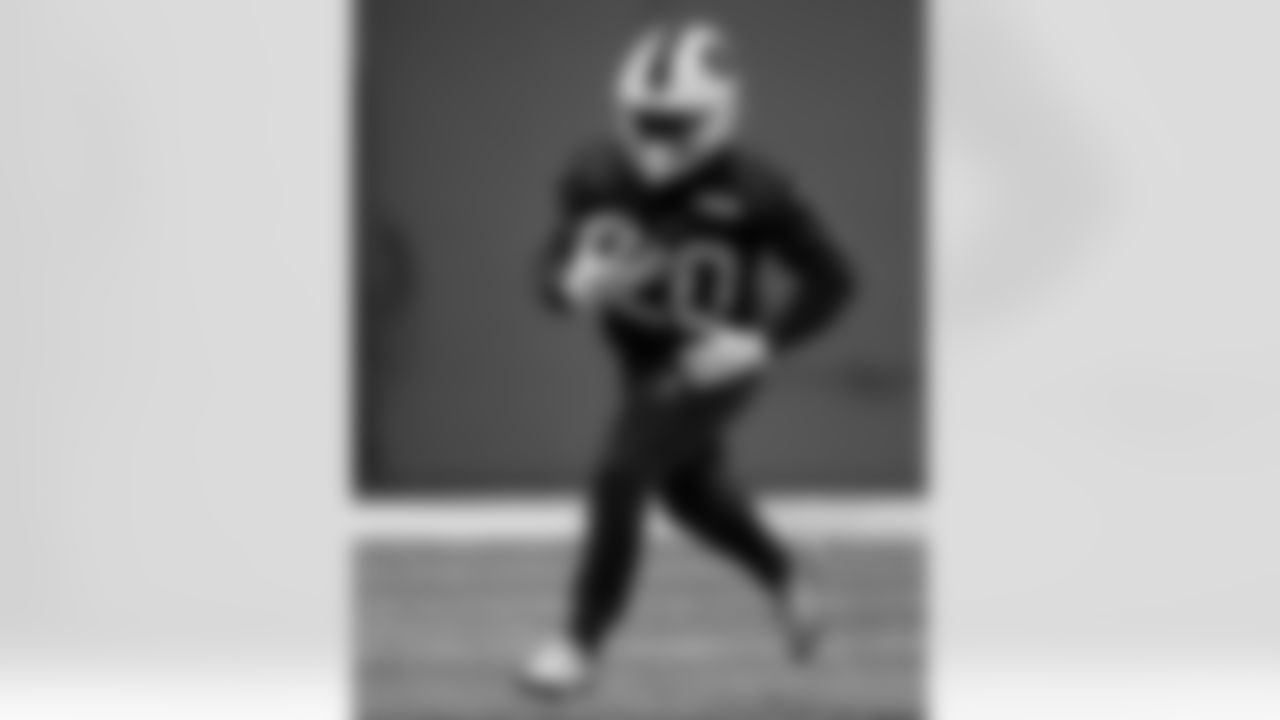 Frank Gore Jr. (20). Buffalo Bills Week 14 Practice, December 04, 2025 at Buffalo Bills Training Center.