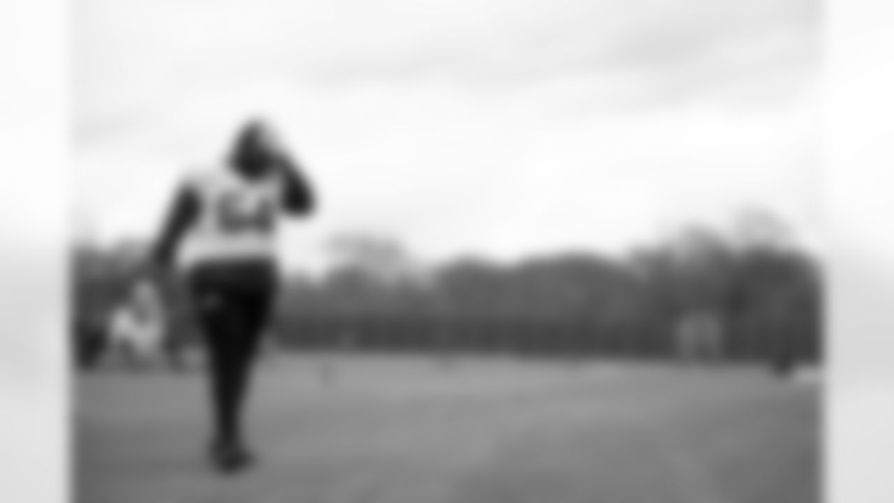 O'Cyrus Torrence (64). Buffalo Bills Week 11 Practice, November 13, 2025 at Buffalo Bills Training Center.