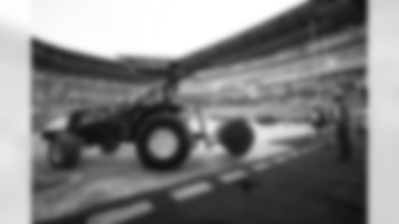 Crews lay the first sod at New Highmark Stadium, October 07, 2025.