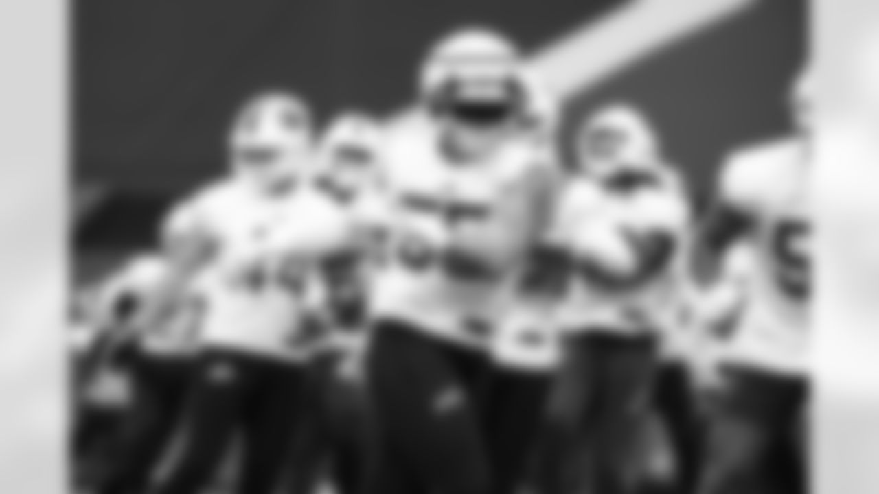 Michael Hoecht (55). Buffalo Bills Week 9 Practice, October 30, 2025 at the Buffalo Bills Training Center.