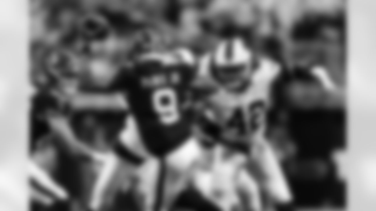 Dorian Williams (42). Atlanta Falcons vs Buffalo Bills, Regular Season, October 13, 2025 at Mercedes-Benz Stadium.