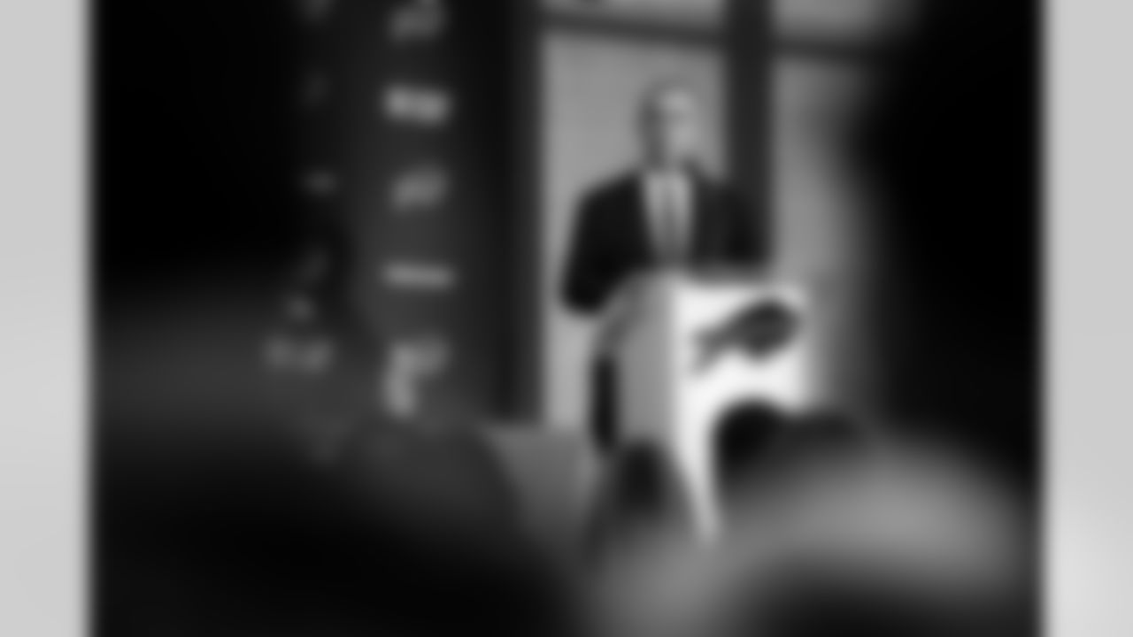 Joe Brady's Head Coach Introduction, January 29, 2026 at Buffalo Bills Training Center.