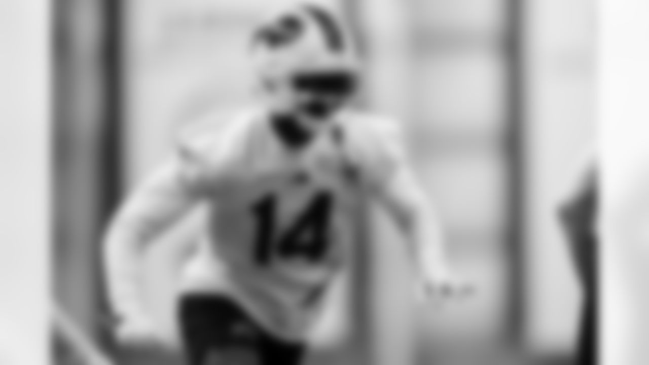 Tyrell Shavers (14). Buffalo Bills Week 15 Practice, December 12, 2025 at Buffalo Bills Training Center.