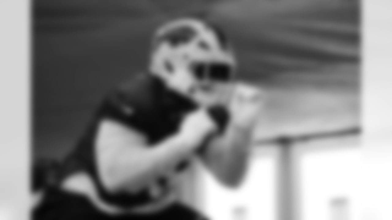 Larry Ogunjobi. Buffalo Bills Week 15 Practice, December 11, 2025 at Buffalo Bills Training Center.