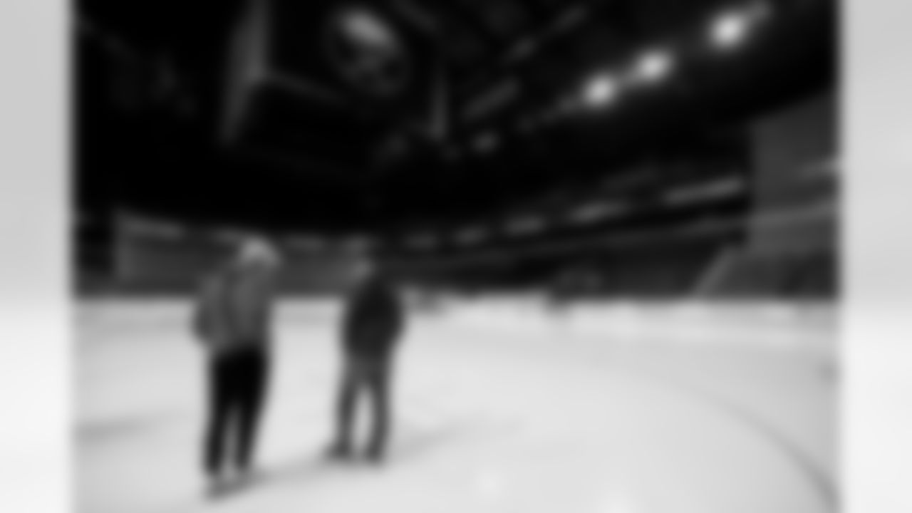 Sean McDermott drives the Zamboni, March 04, 2025 at KeyBank Center.