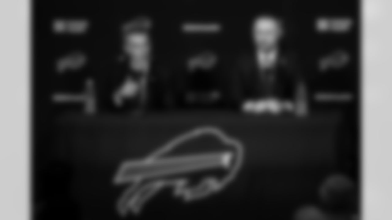 Joe Brady's Head Coach Introduction, January 29, 2026 at Buffalo Bills Training Center.