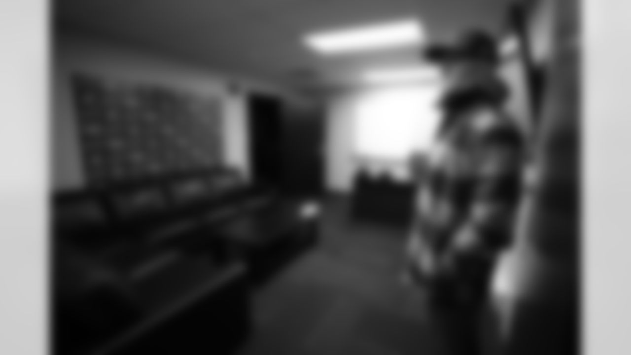 Buffalo Bills head coach Sean McDermott visits his game-day office as he takes a long look around Highmark Stadium, January 03, 2026.