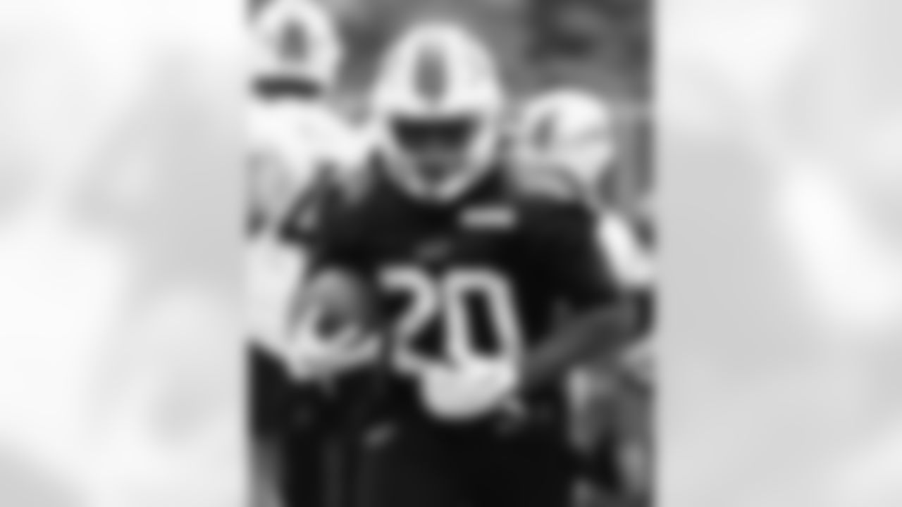 Frank Gore Jr (20). Buffalo Bills OTA workouts, June 03, 2025 at the Buffalo Bills Training Center.