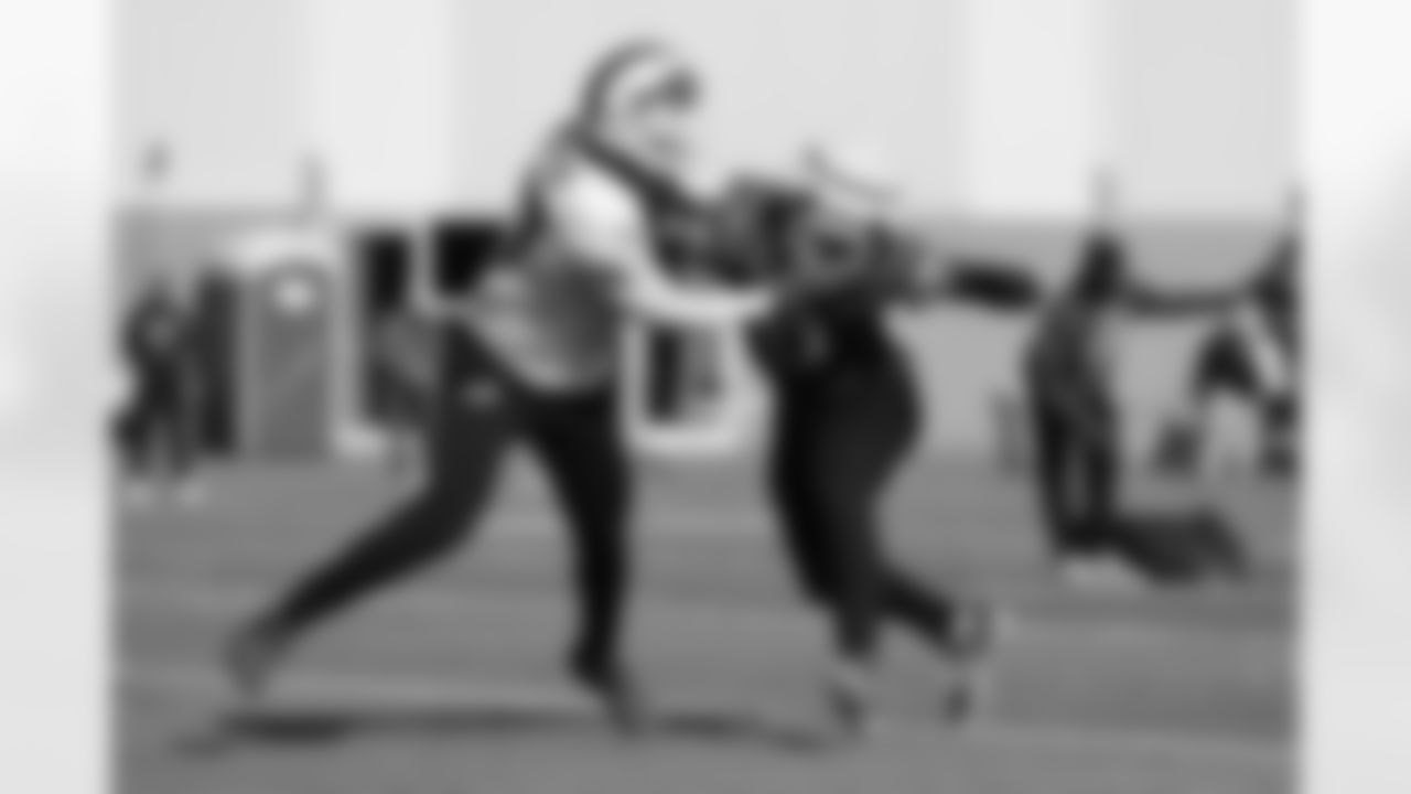 Christian Benford (47), Keon Coleman (0). Buffalo Bills Week 9 Practice, October 29, 2025 at the Buffalo Bills Training Center.