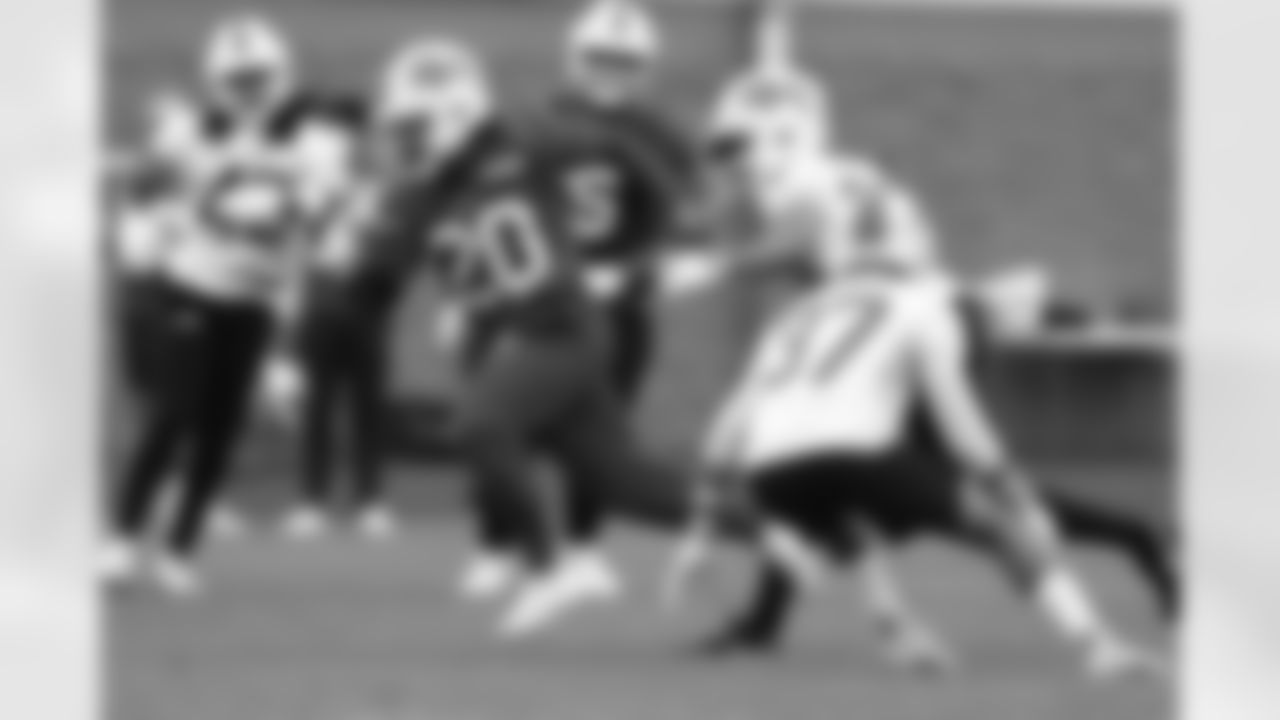 Frank Gore Jr (20). Buffalo Bills Mandatory Minicamp, June 12, 2025 at the Buffalo Bills Training Center.