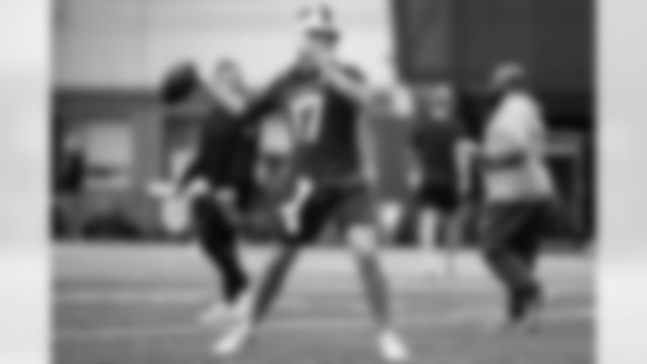 Josh Allen (17). Buffalo Bills Divisional Round Practice, January 14, 2026 at Buffalo Bills Training Center.