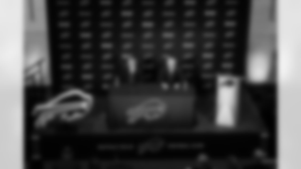 Joe Brady's Head Coach Introduction, January 29, 2026 at Buffalo Bills Training Center.