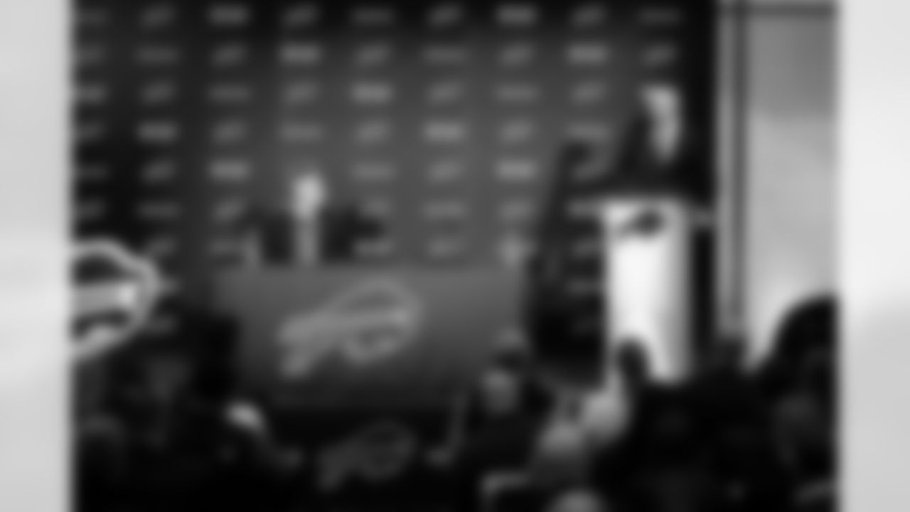 Joe Brady's Head Coach Introduction, January 29, 2026 at Buffalo Bills Training Center.