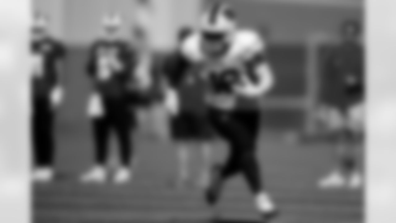 Elijah Moore (18). Buffalo Bills Training Camp, August 27, 2025 at Buffalo Bills Training Facility.