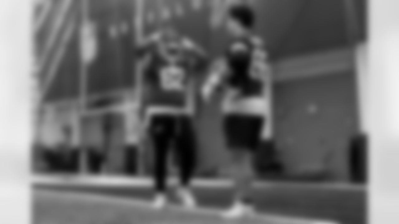 Sedrick Van Pran-Granger (62), Connor McGovern (66). Buffalo Bills Week 18 practice, January 01, 2026 at Buffalo Bills Training Center.