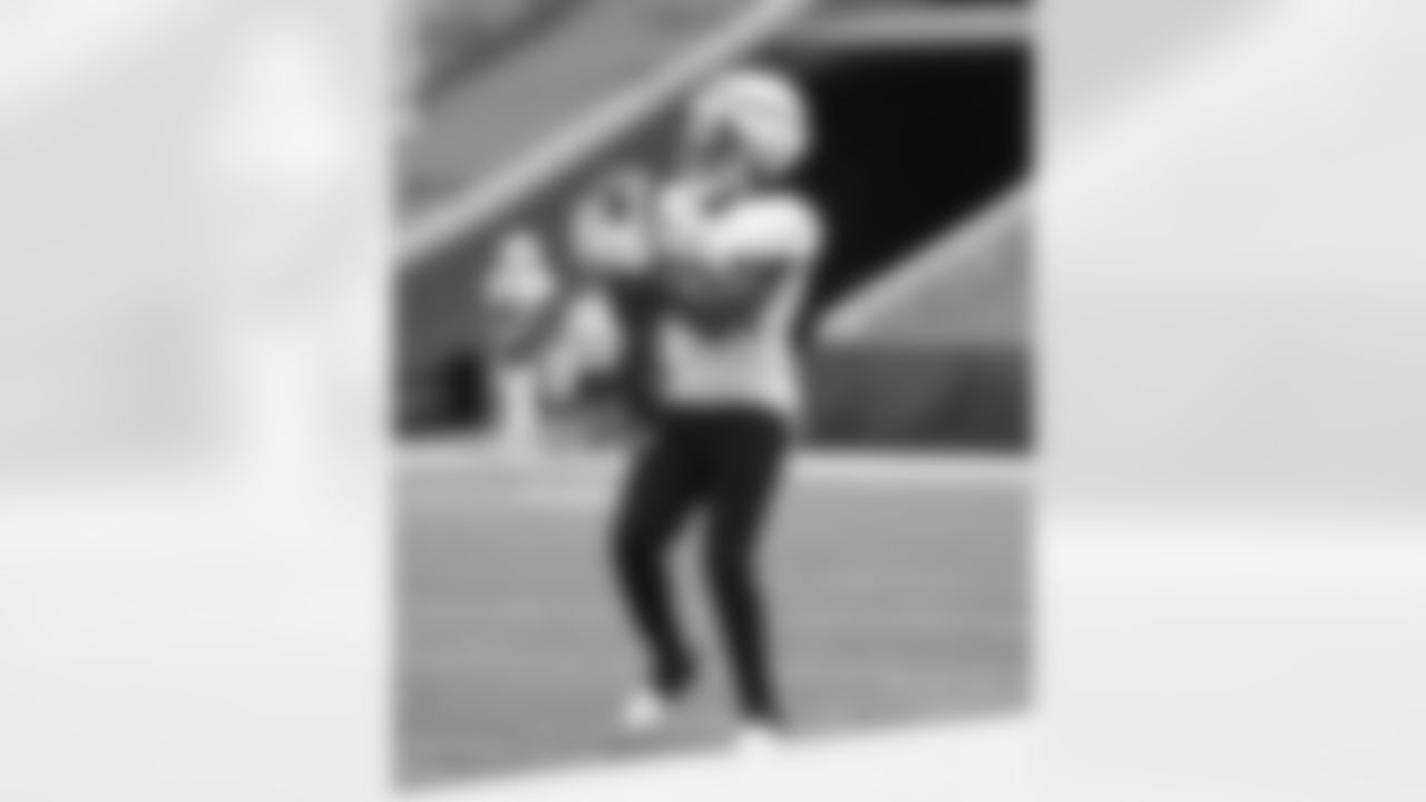KJ Hamler (19). Buffalo Bills Training Camp, August 21, 2025 at Buffalo Bills Training Facility.