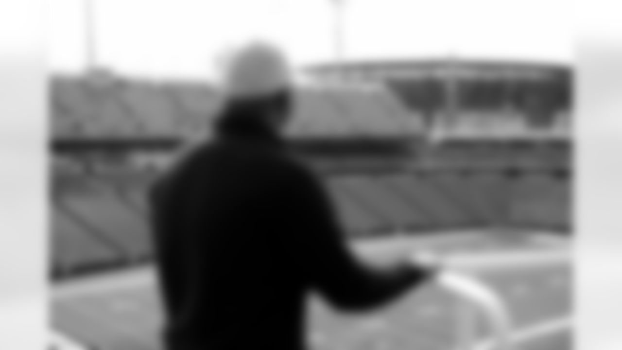 Behind-the-scenes from the Thurman Thomas video honoring the closing of Highmark Stadium, April 09, 2025.