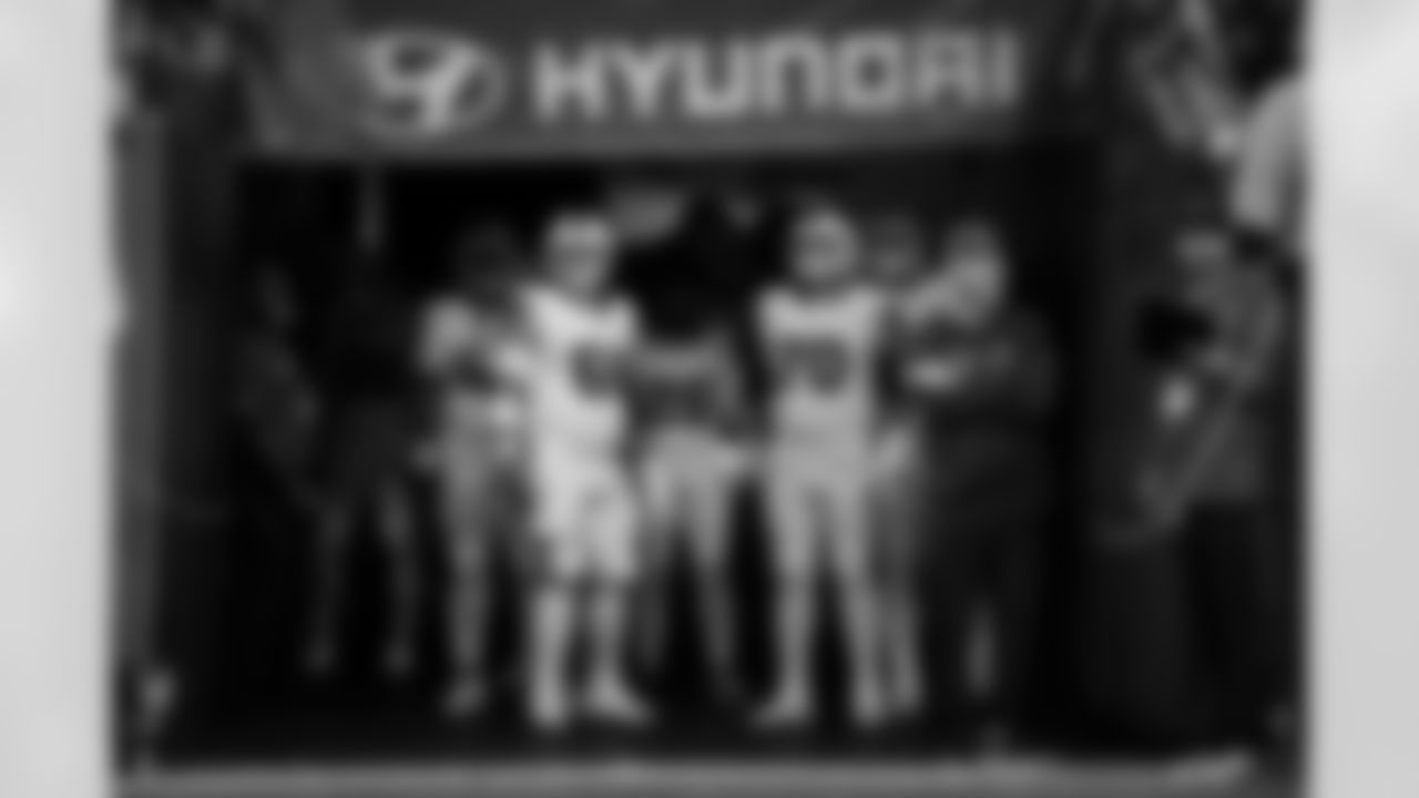 Connor McGovern (66), Ty Johnson (26), Alec Anderson (70). Houston Texans vs Buffalo Bills, Regular Season, November 20, 2025 at NRG Stadium.