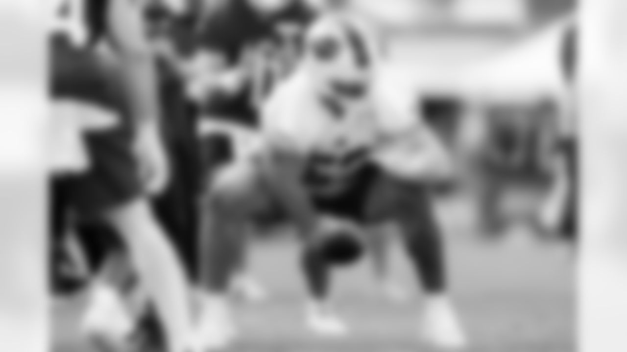 Kendrick Green (53). Buffalo Bills Training Camp, July 25, 2025 at St. John Fisher University.
