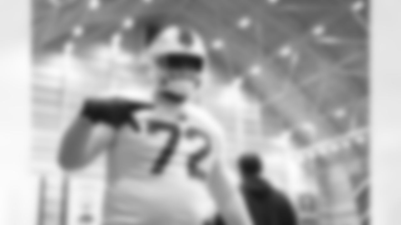 Phidarian Mathis (72). Buffalo Bills Week 9 Practice, October 30, 2025 at the Buffalo Bills Training Center.