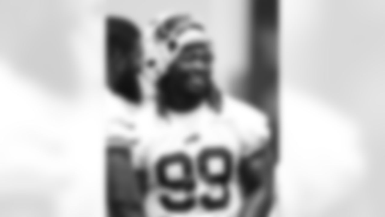 Larry Ogunjobi (99). Buffalo Bills Mandatory Minicamp, June 12, 2025 at the Buffalo Bills Training Center.