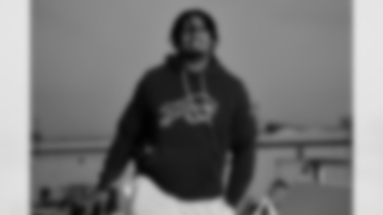 Travis Clayton (67). Buffalo Bills travel to Foxborough, December 13, 2025 at Buffalo Niagara International Airport.