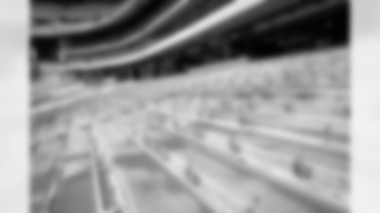 First seats are installed at Buffalo Bills New Highmark Stadium, May 06, 2025.