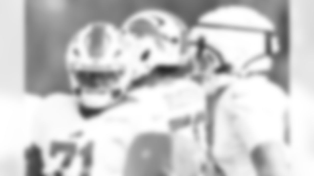 Tommy Akingbesote (71). Buffalo Bills Week 9 Practice, October 29, 2025 at the Buffalo Bills Training Center.