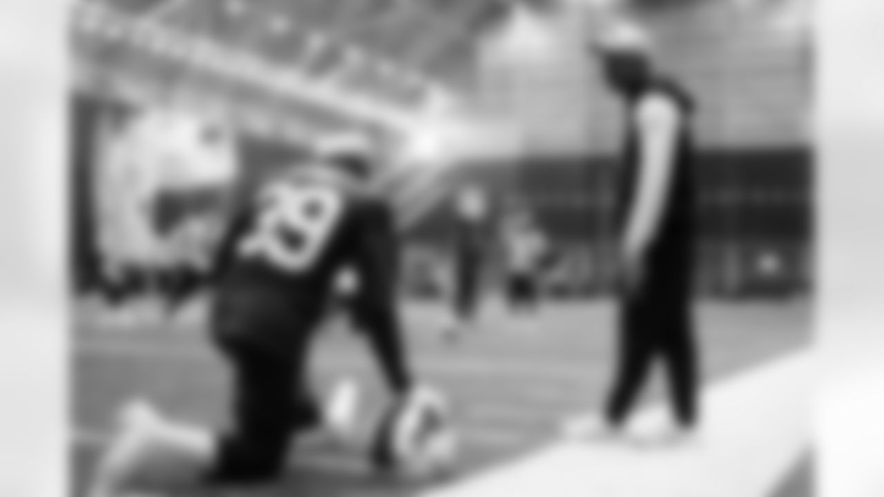 Mike Pellegrino, Cam Lewis. Buffalo Bills Week 15 Practice, December 11, 2025 at Buffalo Bills Training Center.