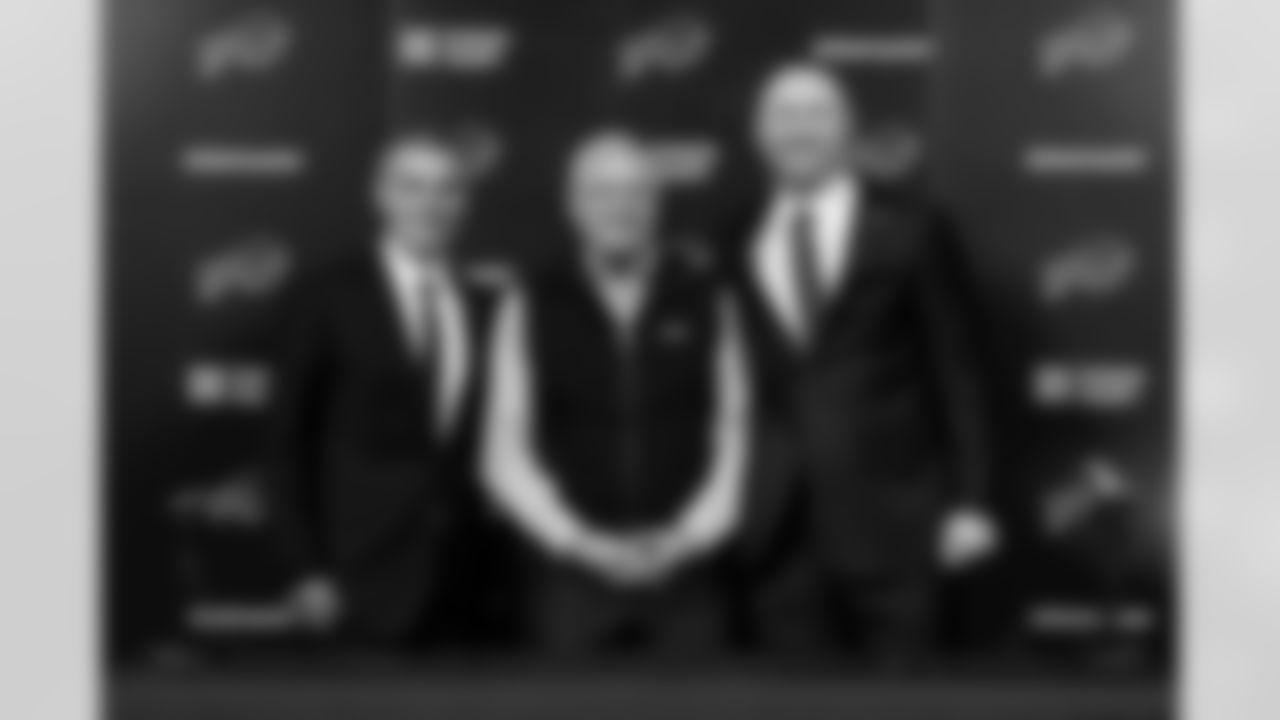 Joe Brady's Head Coach Introduction, January 29, 2026 at Buffalo Bills Training Center.