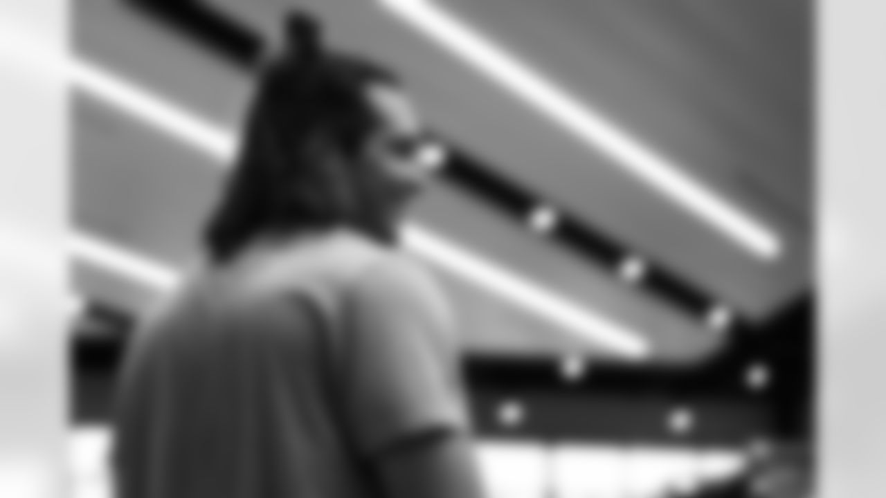 Baylon Spector (54). Buffalo Bills train during Phase 1 of voluntary off-season workouts, April 24, 2024 at 1 Bills Drive.