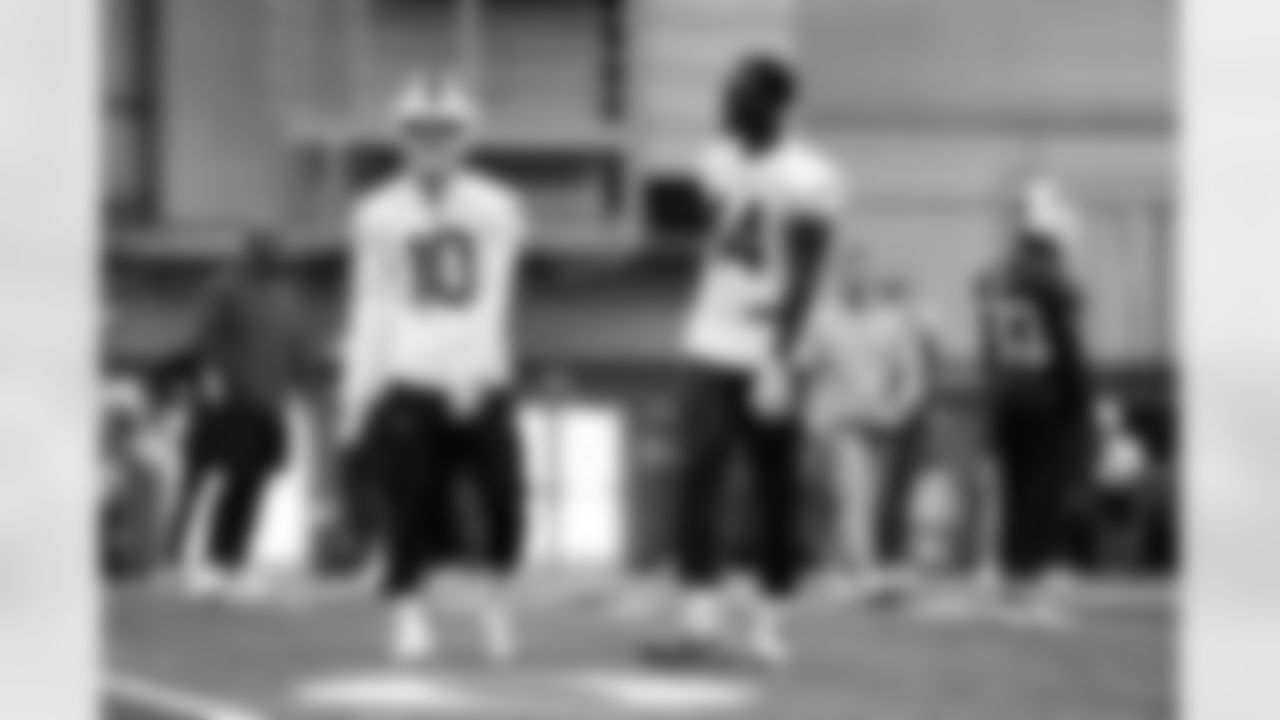 Tyrell Shavers, Khalil Shakir. Buffalo Bills Week 15 Practice, December 11, 2025 at Buffalo Bills Training Center.