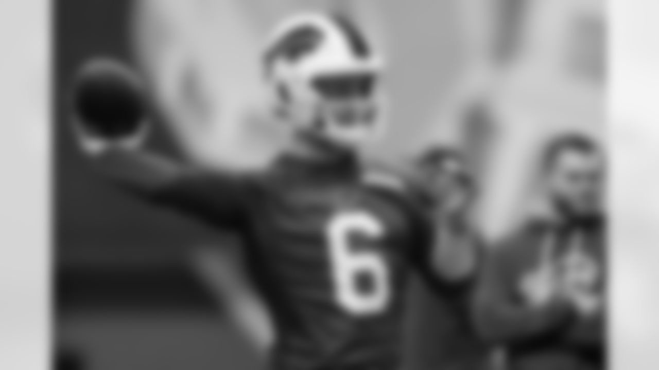 Shane Buechele (6). Buffalo Bills Week 12 Practice, November 18, 2025 at Buffalo Bills Training Center.