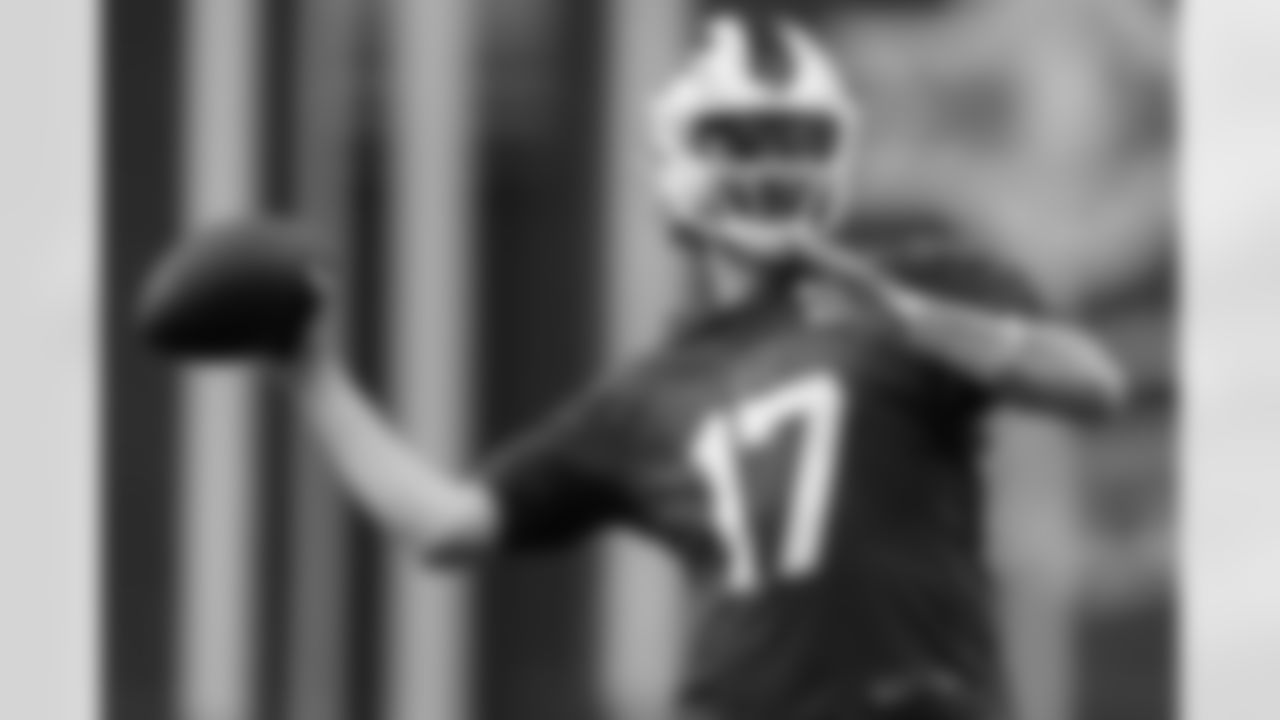 Josh Allen (17). Buffalo Bills Week 15 Practice, December 12, 2025 at Buffalo Bills Training Center.