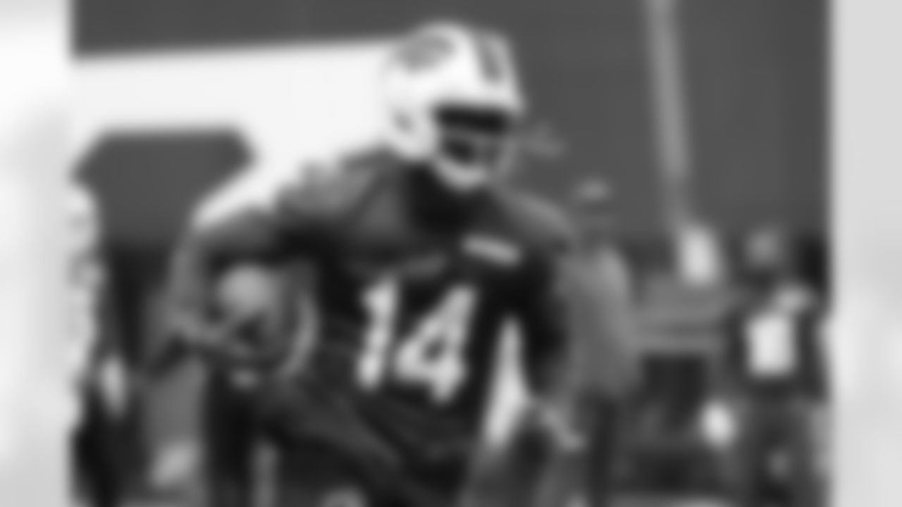 Tyrell Shavers (14). Buffalo Bills Week 9 Practice, October 30, 2025 at the Buffalo Bills Training Center.