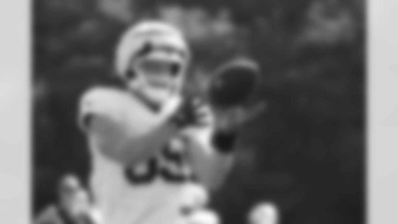 Jackson Hawes (85). Buffalo Bills Training Camp, July 28, 2025 at St. John Fisher University.