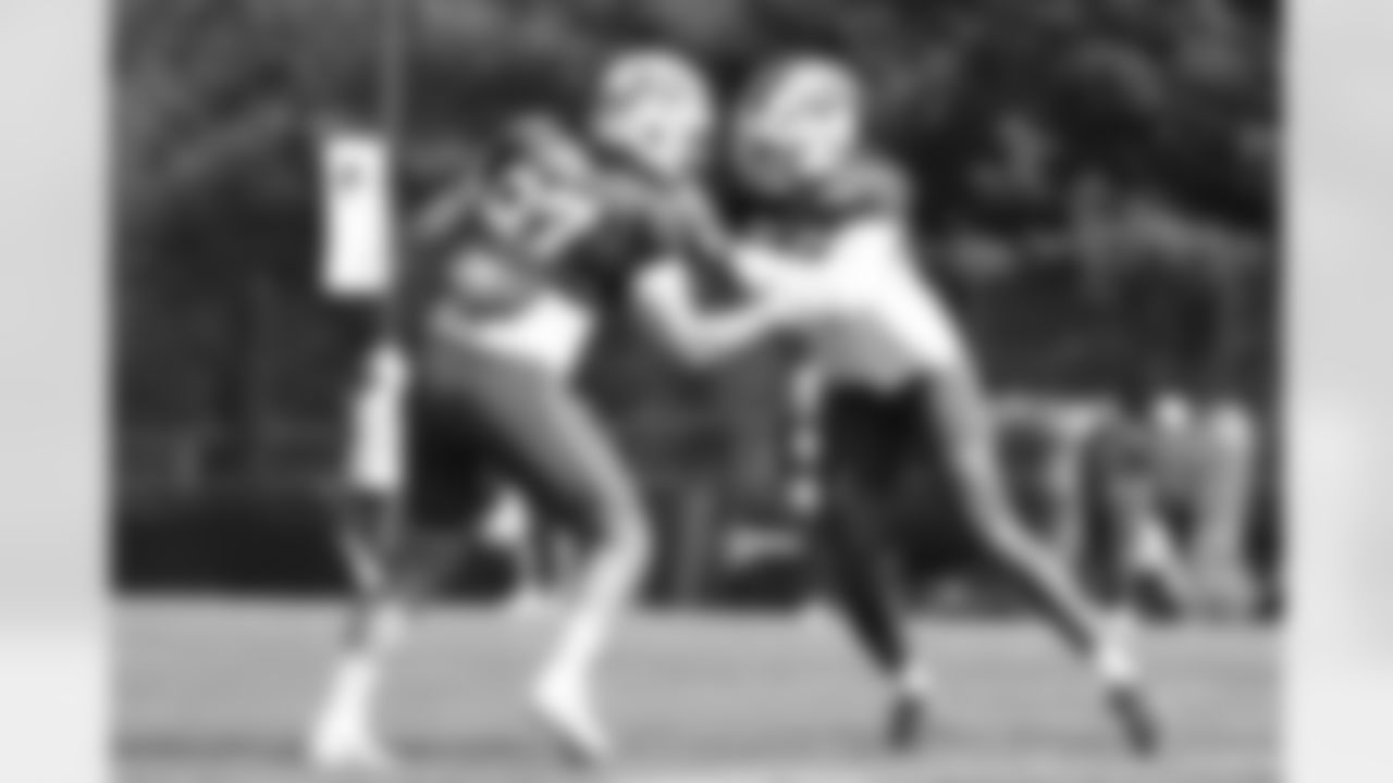 Joey Bosa (97), Greg Rousseau (50). Buffalo Bills Training Camp, July 29, 2025 at St. John Fisher University.