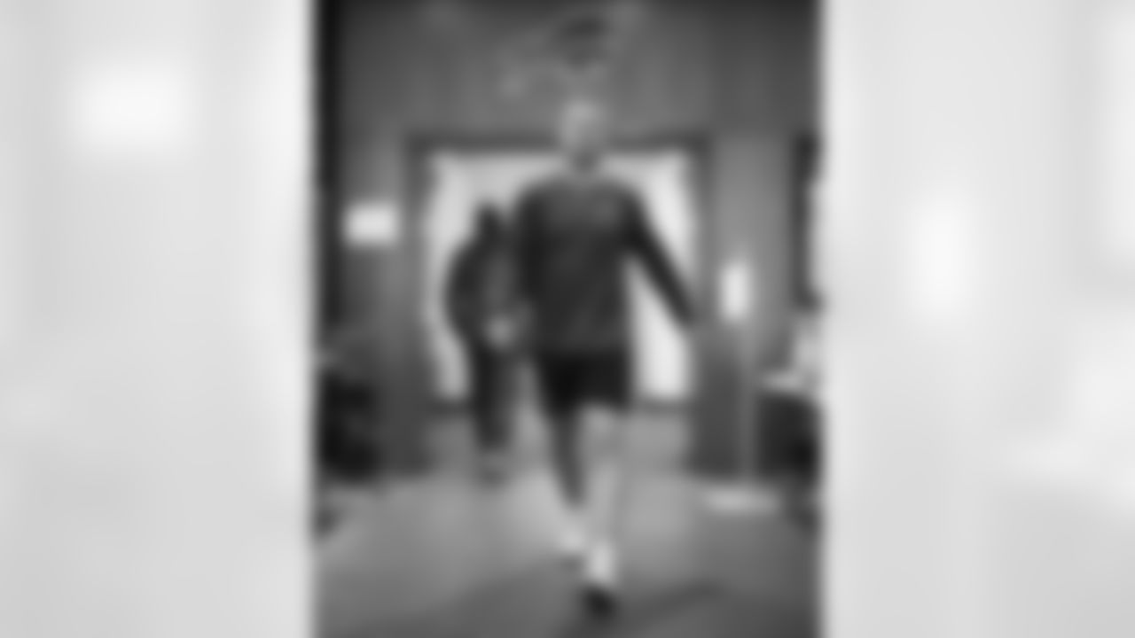 Shane Buechele (6). Buffalo Bills begin voluntary off-season workouts in the weight room, April 16, 2024 at One Bills Drive.