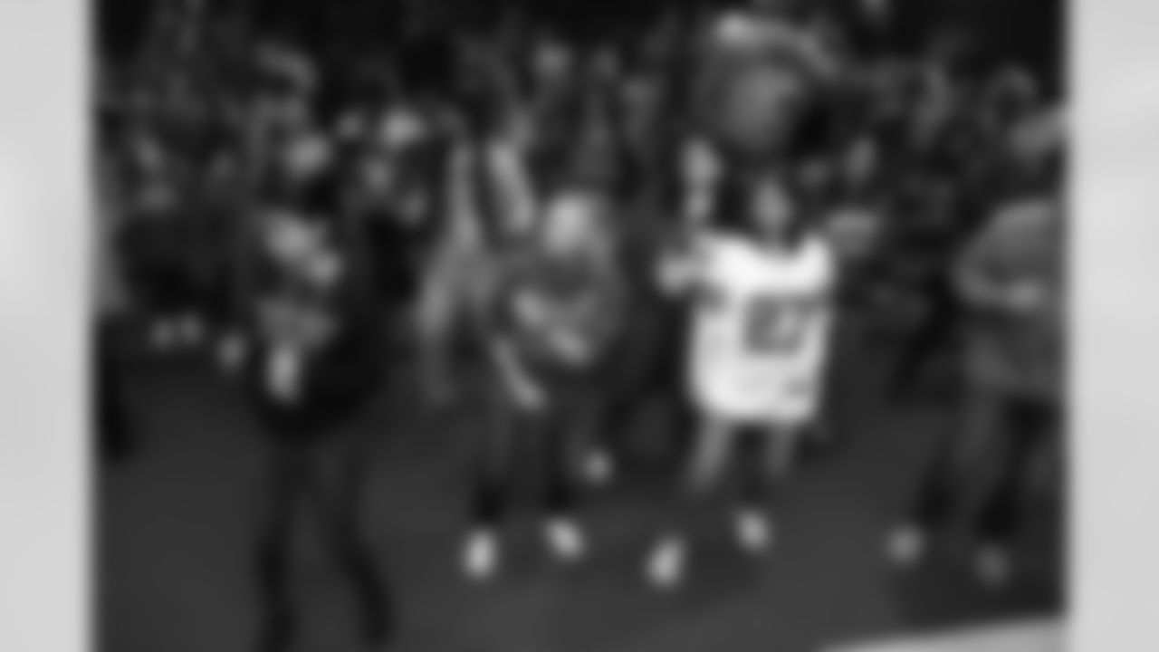 Billy Buffalo, DJ Milk, DJ Yes and Highmark host a Buffalo Bills pep rally for Heritage Heights Elementary students, November 14, 2025.