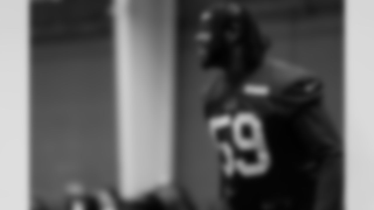 Shaq Lawson (59). Buffalo Bills Divisional Round Practice, January 14, 2026 at Buffalo Bills Training Center.