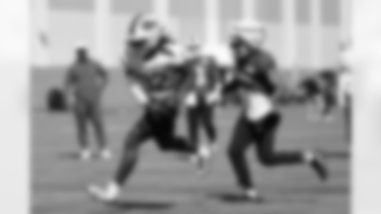 Kristian Wilkerson (82), Daequan Hardy (25). Buffalo Bills Training Camp, August 27, 2025 at Buffalo Bills Training Facility.